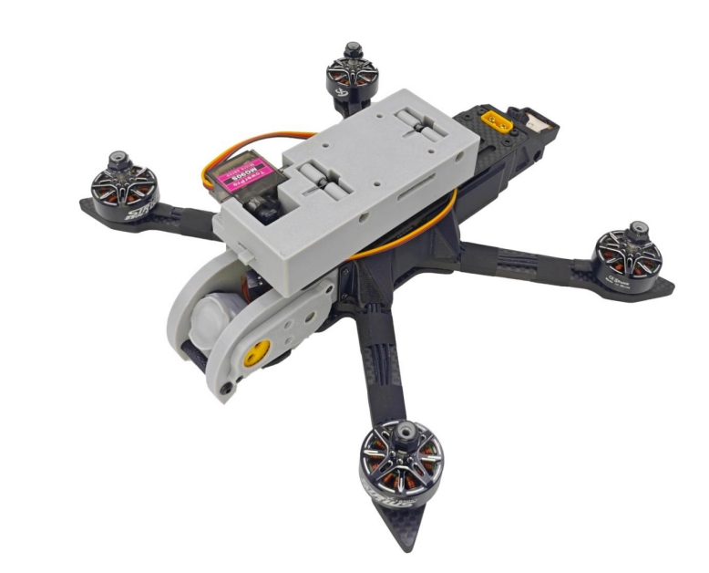 Drone fitted with a civil payload release module