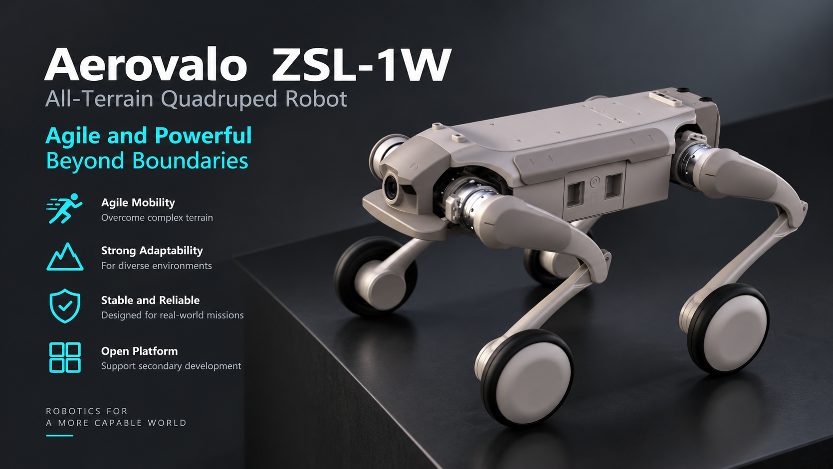 AeroValo ZSL-1W all-terrain wheeled quadruped robot