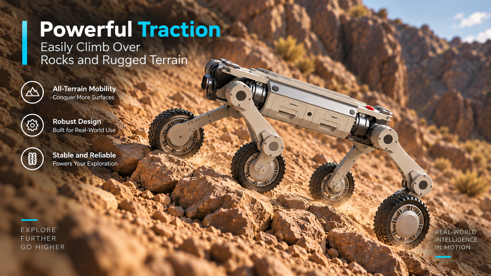 Tongchui M1 traction across rocky terrain